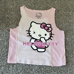 Small hello kitty cropped tank